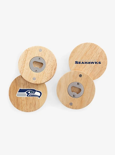 NFL Seattle Seahawks Coaster Magnets With Bottle Openers Set of 4