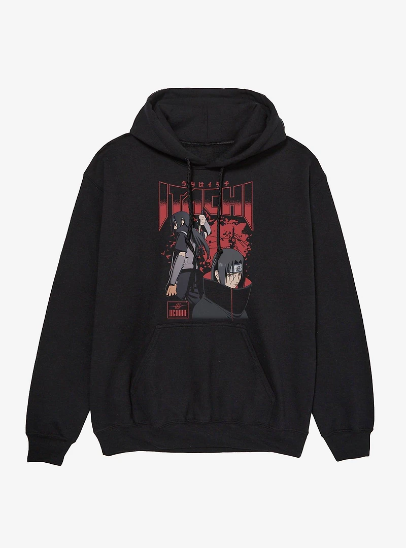Naruto Shippuden Itachi Uchiha Collage Splatter Hoodie