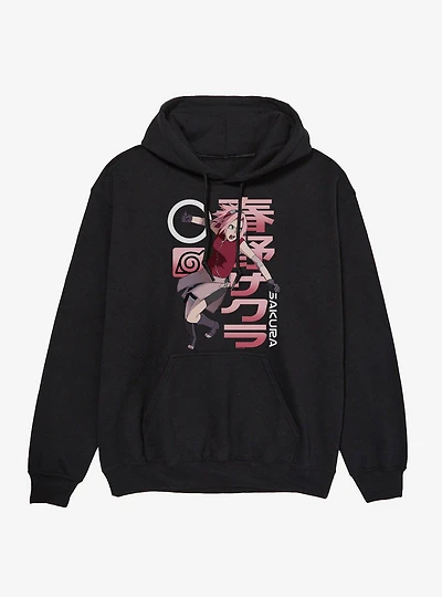 Naruto Shippuden Sakura Kanji Hoodie