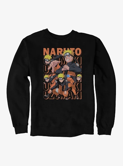 Naruto Shippuden Pose Collage Uzumaki Repeat Sweatshirt