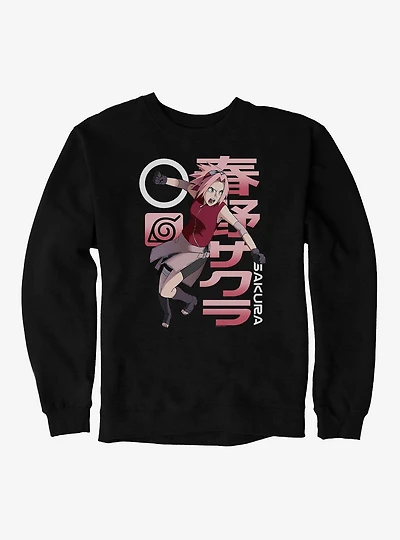 Naruto Shippuden Sakura Kanji Sweatshirt