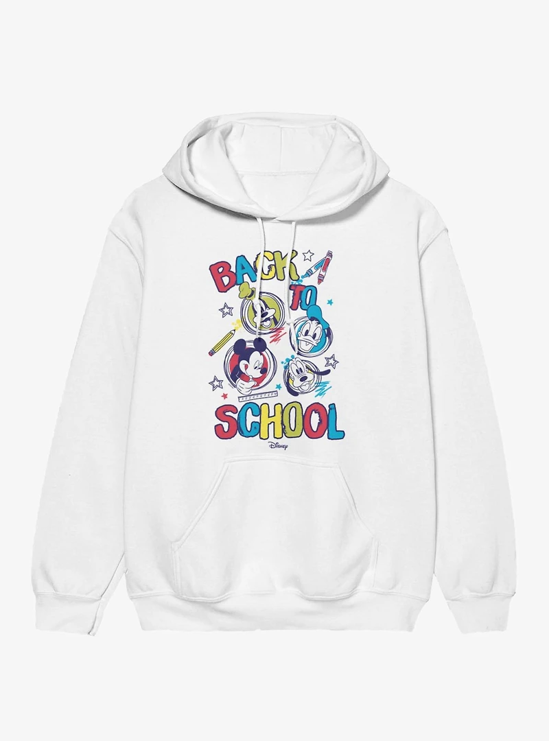 Disney Mickey Mouse And Friends Back To School Scribbles Hoodie