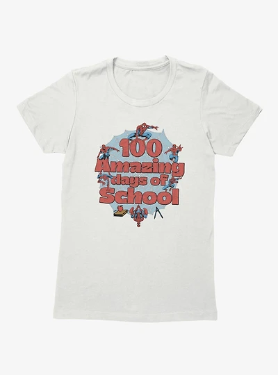 Marvel Comics Retro Spider-Man 100 Amazinf School Days Womens T-Shirt
