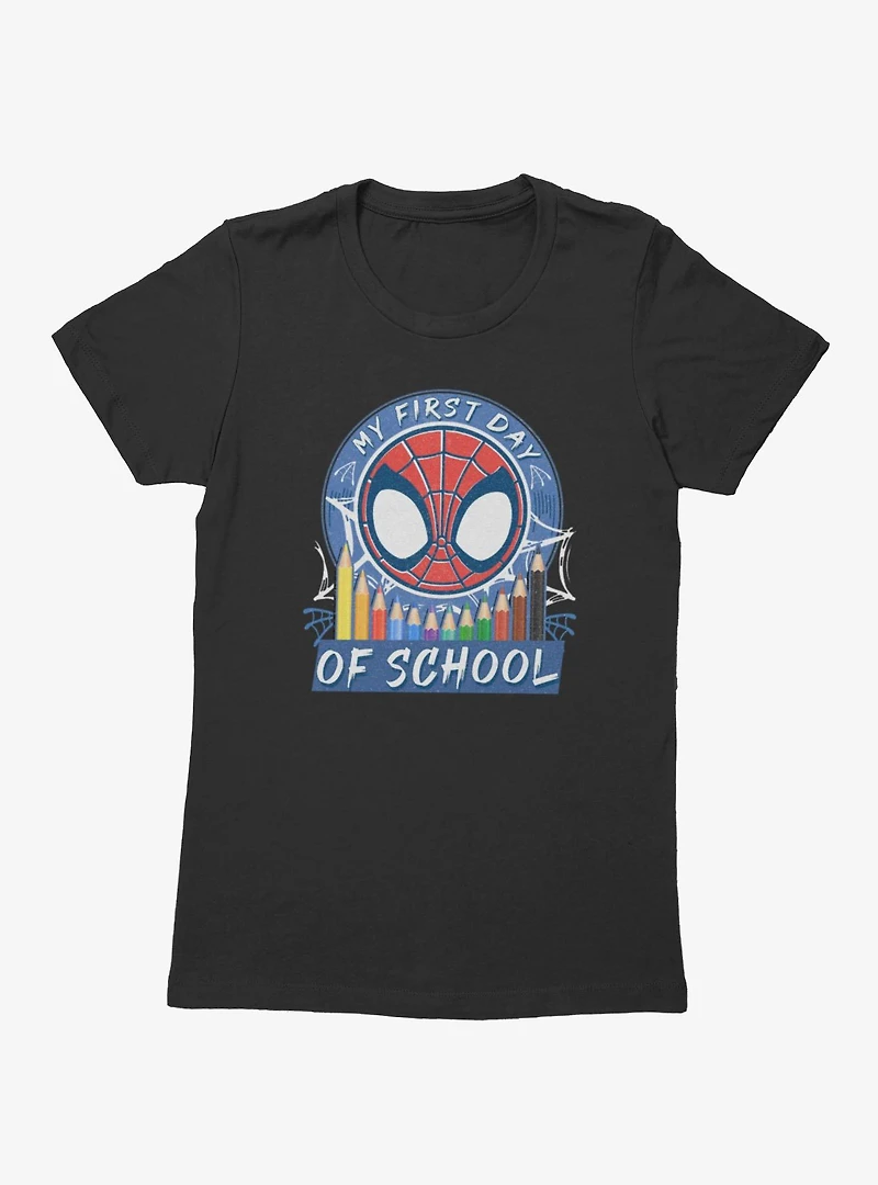Marvel Spidey And His Amazing Friends First Day Of School Womens T-Shirt