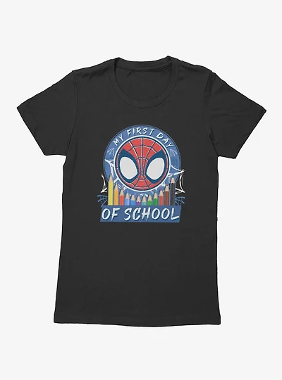 Marvel Spidey And His Amazing Friends First Day Of School Womens T-Shirt