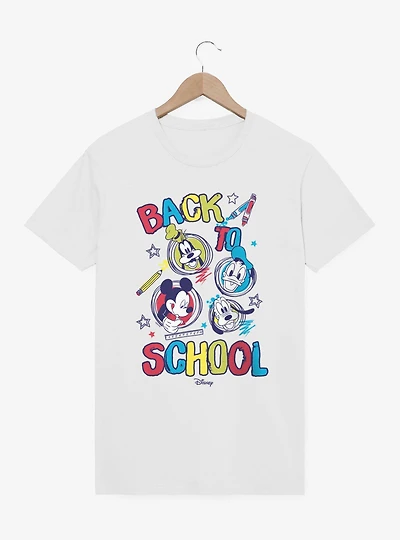 Disney Mickey Mouse And Friends Back To School Scribbles T-Shirt