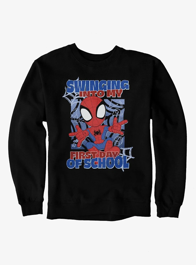 Marvel Spidey And His Amazing Friends Swinging Into First School Day Sweatshirt