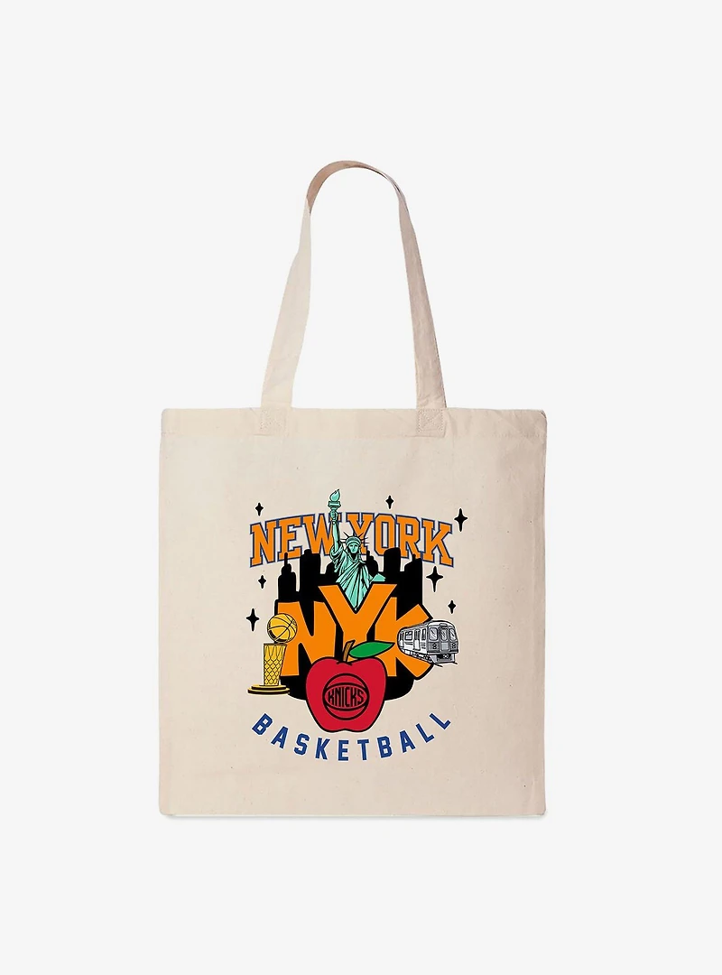 NBA New York Knicks Big Apple Basketball Canvas Tote Bag