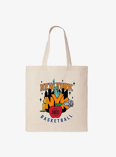 NBA New York Knicks Big Apple Basketball Canvas Tote Bag