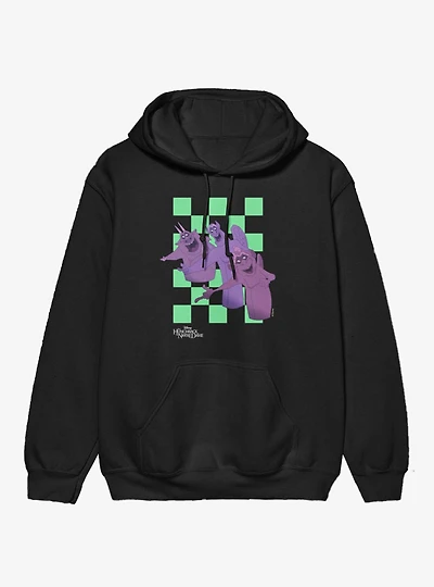 Disney The Hunchback of Notre Dame Gargoyle Singing Line Green Checker Hoodie