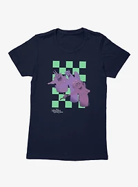 Disney The Hunchback of Notre Dame Gargoyle Singing Line Green Checker Womens T-Shirt