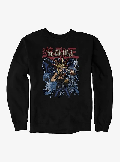 Yu-Gi-Oh! Duel Monsters Retro Yami Yugi Lightning Collage Sweatshirt