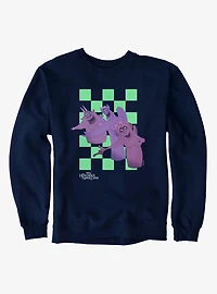 Disney The Hunchback of Notre Dame Gargoyle Singing Line Green Checker Sweatshirt