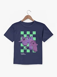 Disney The Hunchback of Notre Dame Gargoyle Singing Line Green Checker Youth T-Shirt