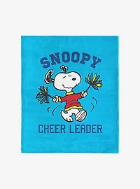 Peanuts Snoopy Cheer Leader Silk Touch Throw Blanket