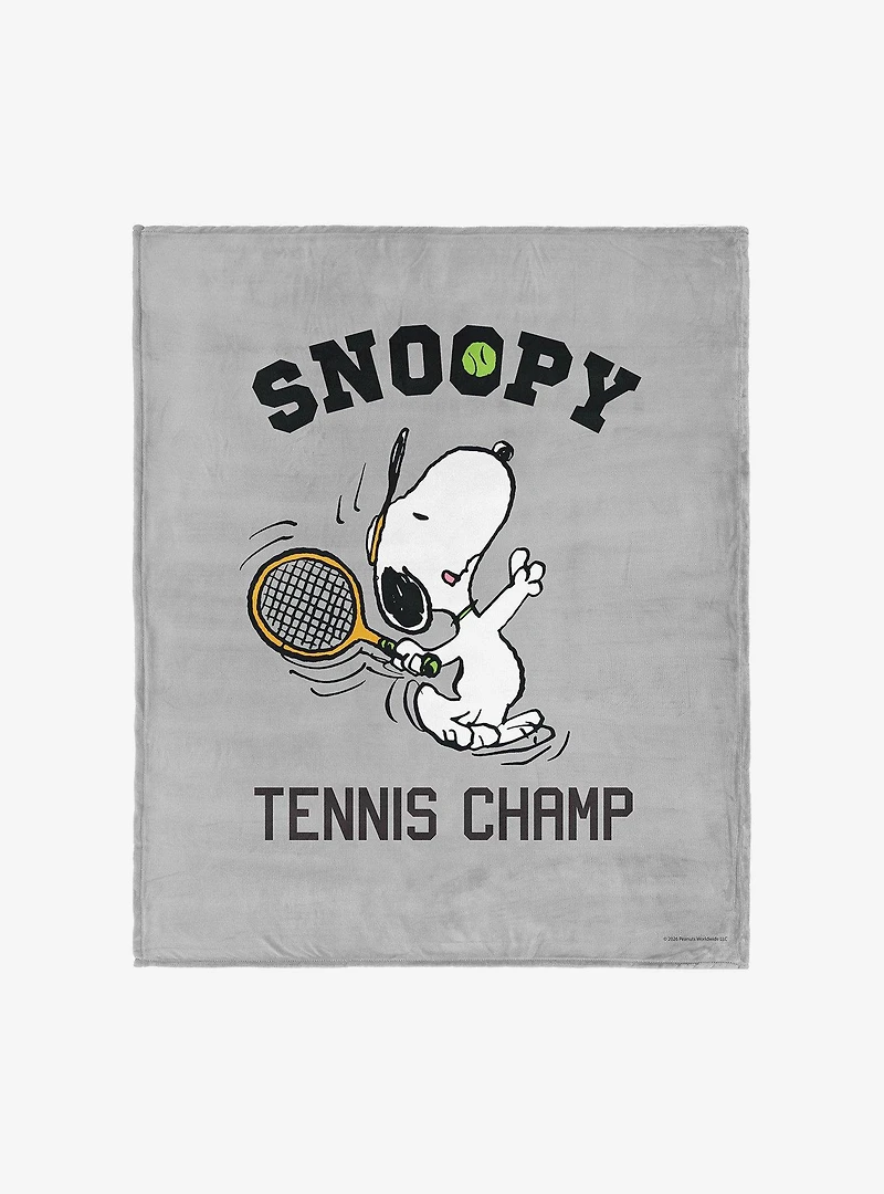 Peanuts Snoopy Tennis Silk Touch Throw Blanket