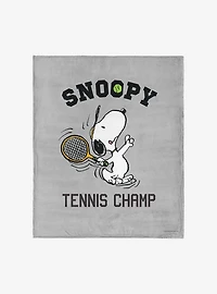 Peanuts Snoopy Tennis Silk Touch Throw Blanket