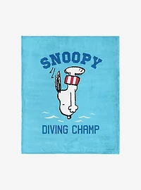 Peanuts Snoopy Diving Silk Touch Throw Blanket