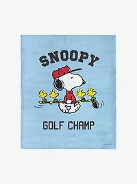 Peanuts Snoopy Golf Silk Touch Throw Blanket