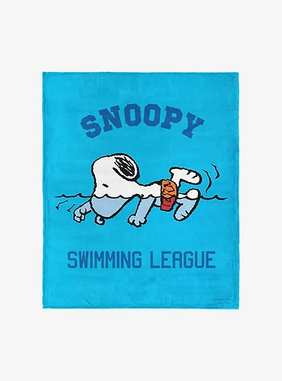 Peanuts Snoopy Swimming Silk Touch Throw Blanket