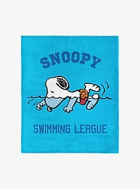 Peanuts Snoopy Swimming Silk Touch Throw Blanket