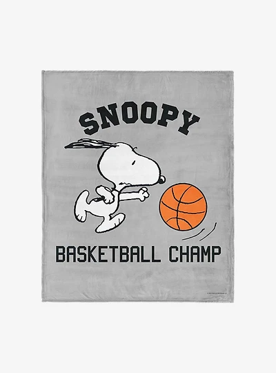 Peanuts Snoopy Basketball Silk Touch Throw Blanket