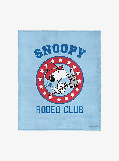 Peanuts Snoopy Rodeo Silk Touch Throw Blanket