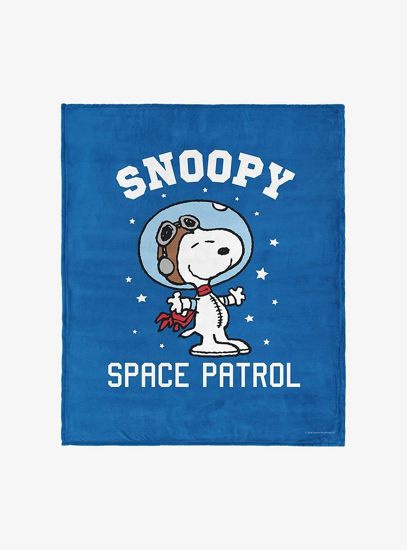 Peanuts Snoopy Astronaut Silk Touch Throw Blanket