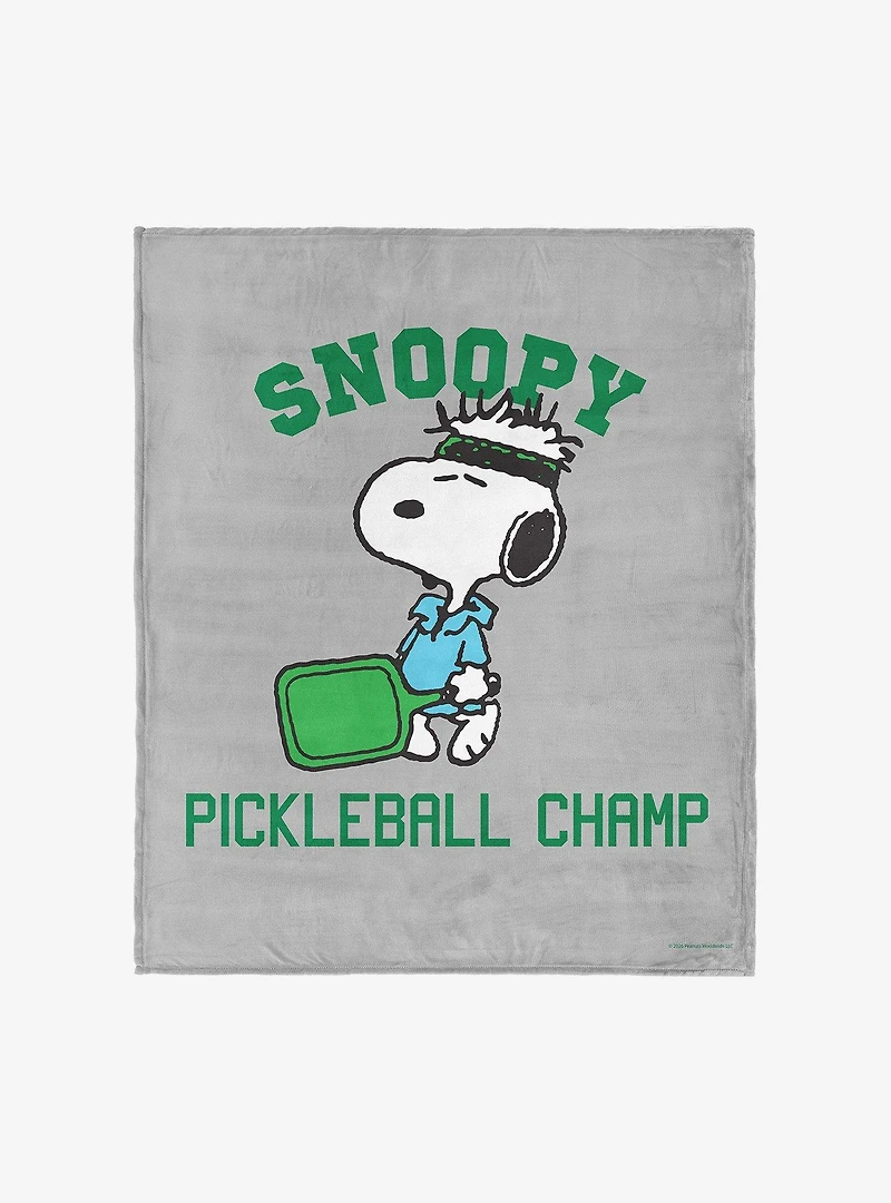 Peanuts Snoopy Pickleball Silk Touch Throw Blanket