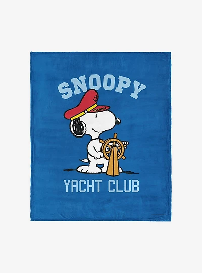 Peanuts Snoopy Yacht Club Silk Touch Throw Blanket