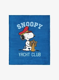 Peanuts Snoopy Yacht Club Silk Touch Throw Blanket