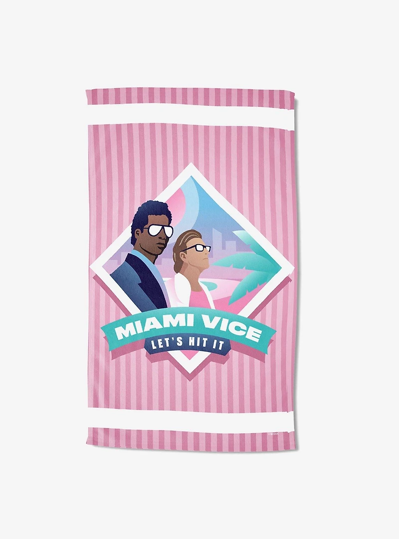 Miami Vice Let's Hit It Sand Free Beach Towel