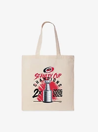 NHL Carolina Hurricanes Stanley Cup Multi-Champ Trophy Case Tote Bag