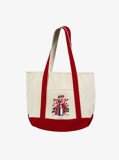 NHL Carolina Hurricanes Stanley Cup Multi-Champ Trophy Case Tote Bag Red