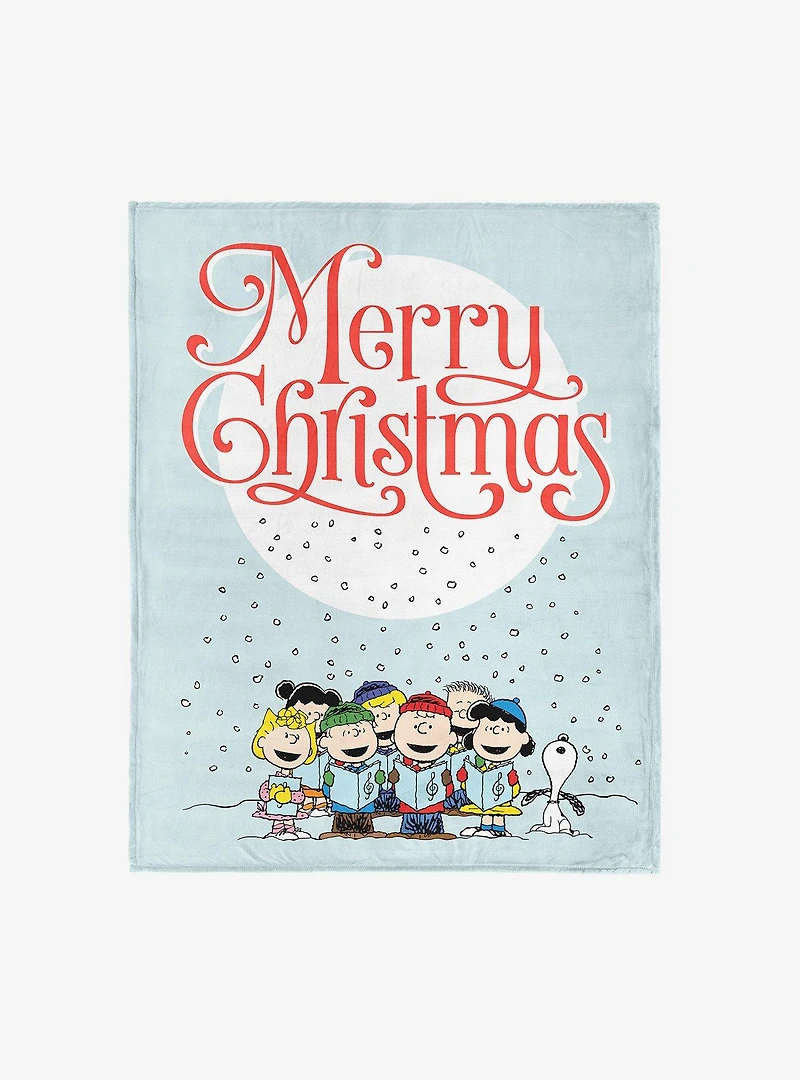 Peanuts Singing Snow Silk Touch Throw Blanket