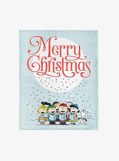 Peanuts Singing Snow Silk Touch Throw Blanket