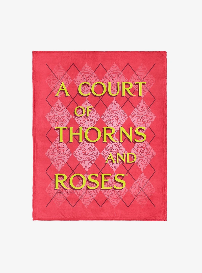 A Court of Thorns and Roses Diamond Florals Silk Touch Throw Blanket
