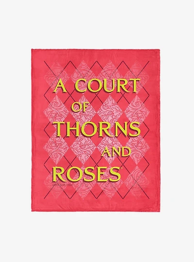 A Court of Thorns and Roses Diamond Florals Silk Touch Throw Blanket