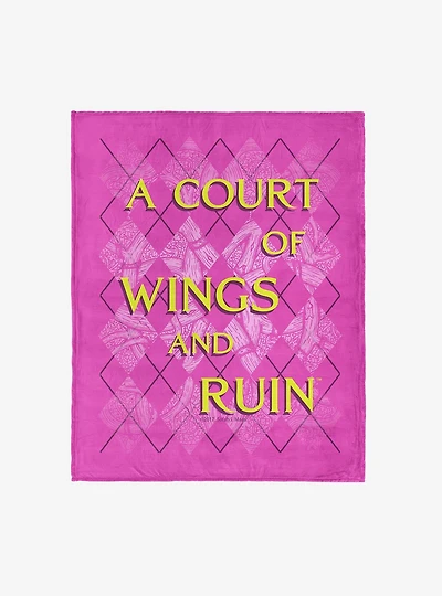 A Court of Wings and Ruin Diamond Florals Silk Touch Throw Blanket