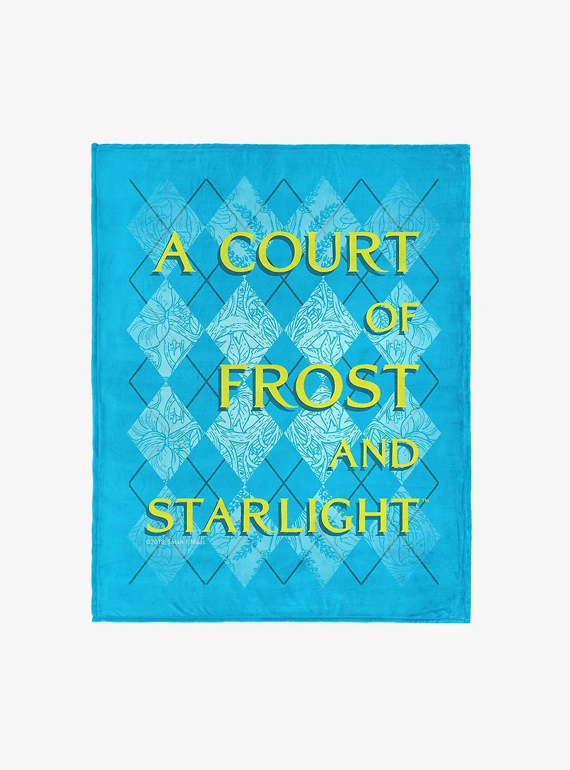 A Court of Frost and Starlight Diamond Florals Silk Touch Throw Blanket