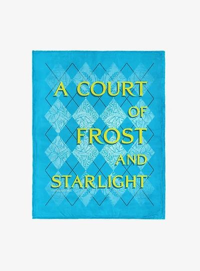 A Court of Frost and Starlight Diamond Florals Silk Touch Throw Blanket