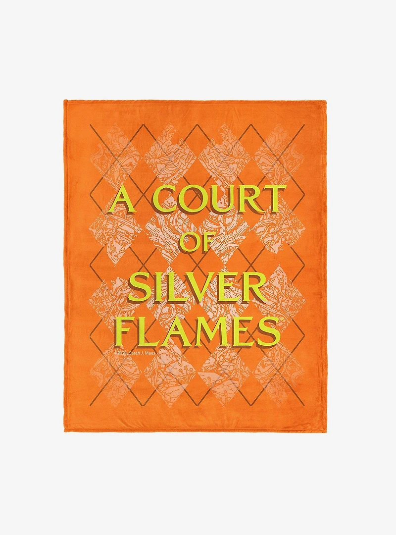A Court of Silver Flames Diamond Florals Silk Touch Throw Blanket