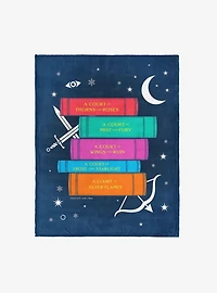 A Court of Thorns and Roses Series Book Stack Silk Touch Throw Blanket