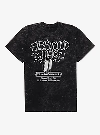Fleetwood Mac Live Concert Flyer Mineral Wash T-Shirt