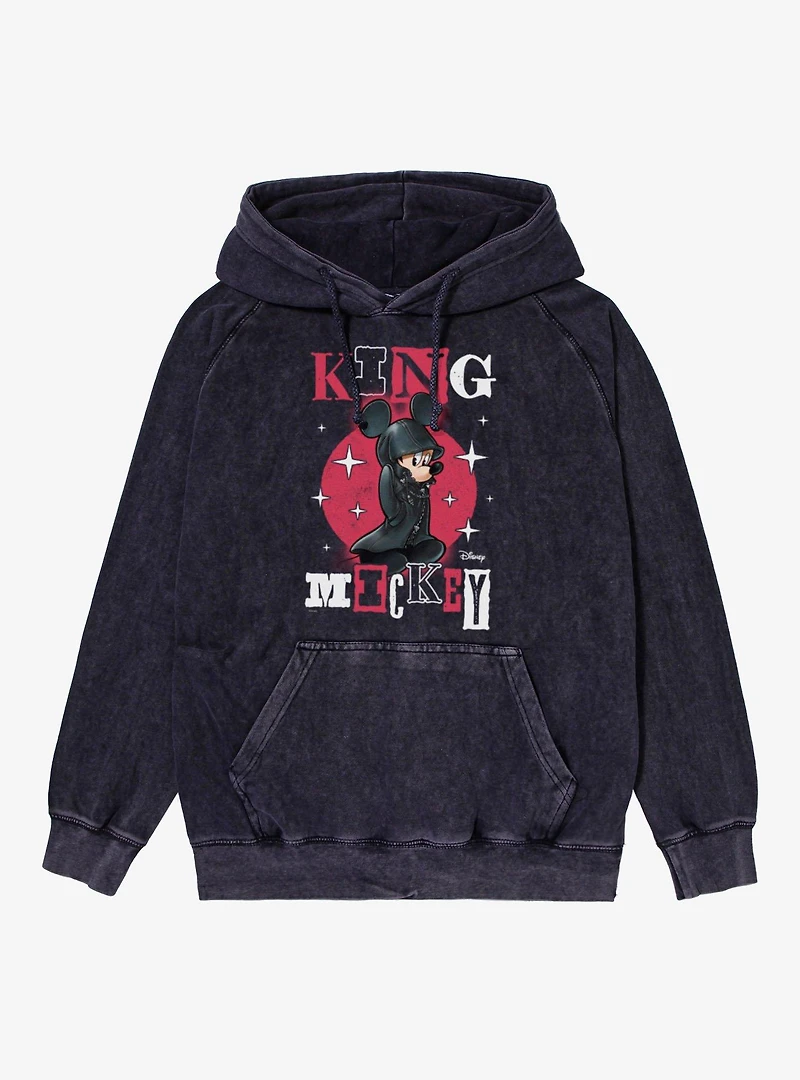 Disney Kingdom Hearts King Mickey Stars Mineral Wash Hoodie