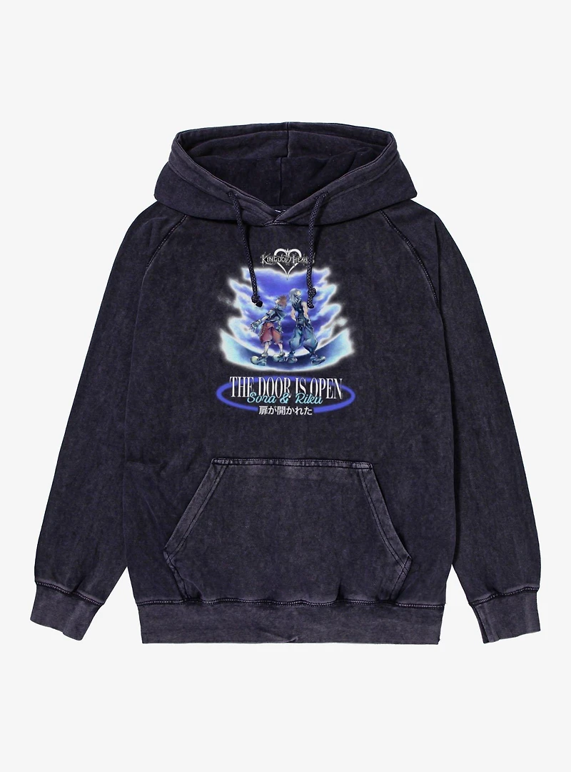 Disney Kingdom Hearts Door Is Open Sora Riku Mineral Wash Hoodie