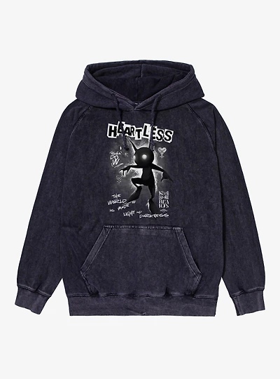 Disney Kingdom Hearts Heartless World Of Light And Darkness Mineral Wash Hoodie
