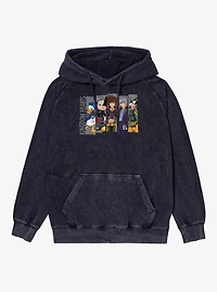 Disney Kingdom Hearts Heroes Line Up Panel Sora Donald Goofy Mickey Riku Mineral Wash Hoodie