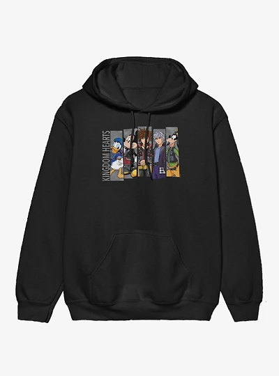 Disney Kingdom Hearts Heroes Line Up Panel Sora Donald Goofy Mickey Riku Hoodie
