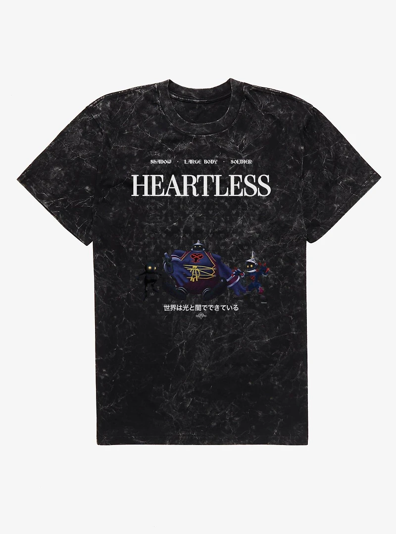 Disney Kingdom Hearts Heartless Trio Mineral Wash T-Shirt
